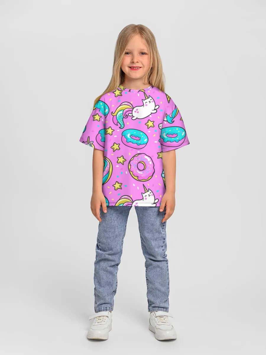 Camiseta Oversize de Algodón Niña