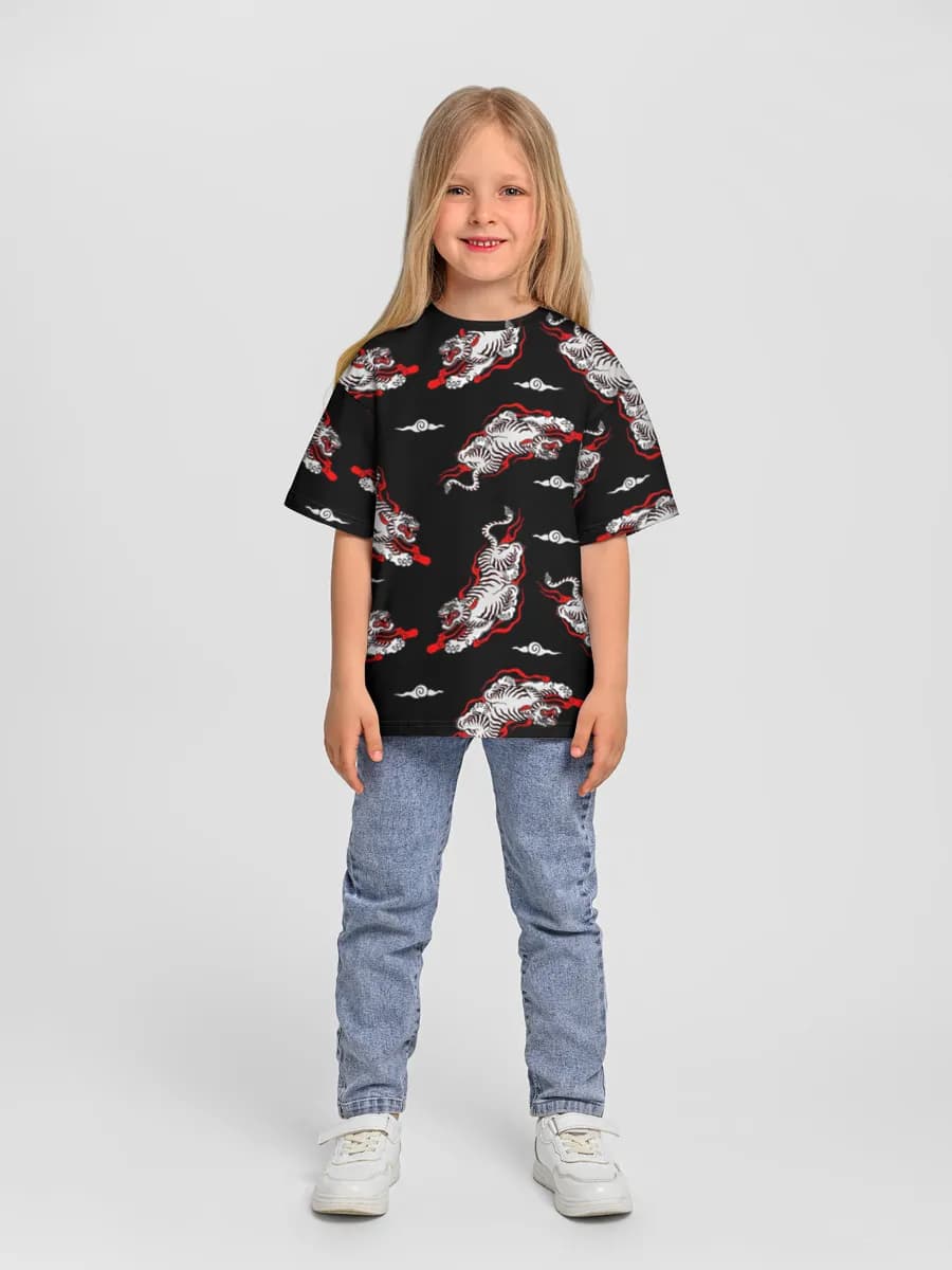 女の子 ビッグシルエット コットンTシャツ