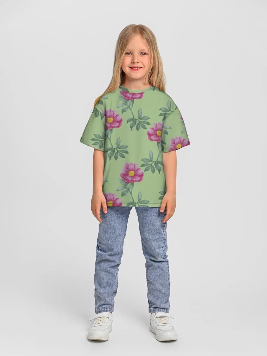 Camiseta Oversize de Algodón Niña