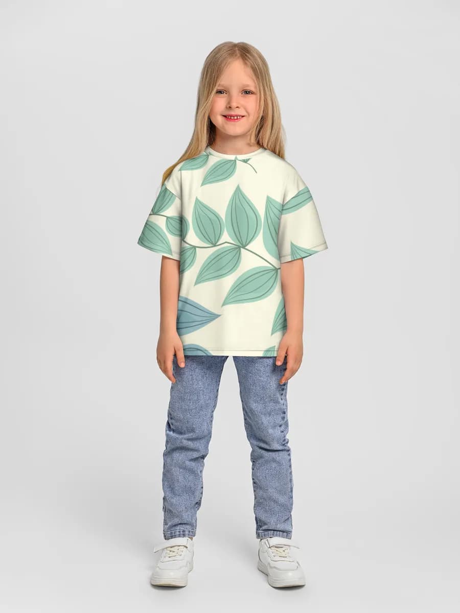 Camiseta Oversize de Algodón Niña