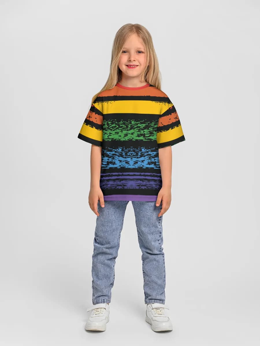 Girls' oversized cotton T-shirt