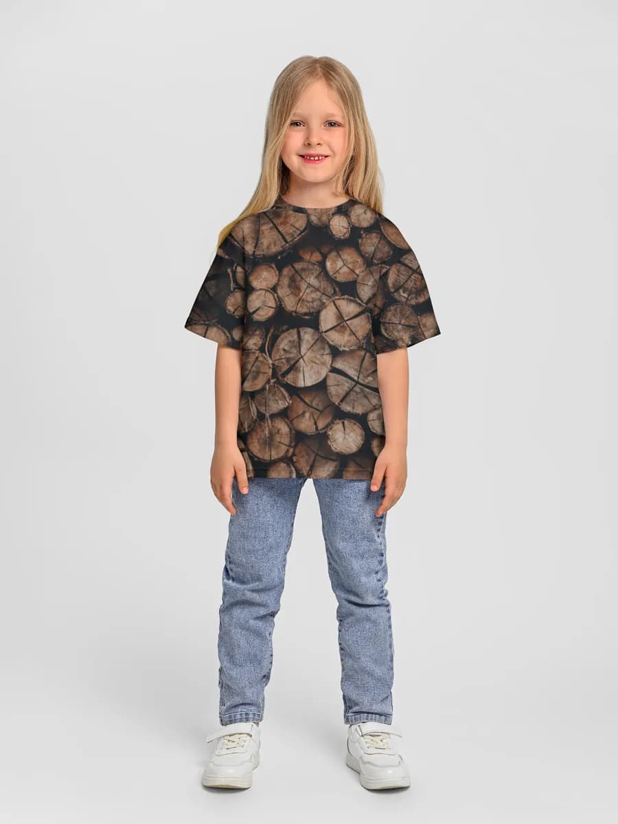 Oversized Baumwoll-T-Shirt Mädchen