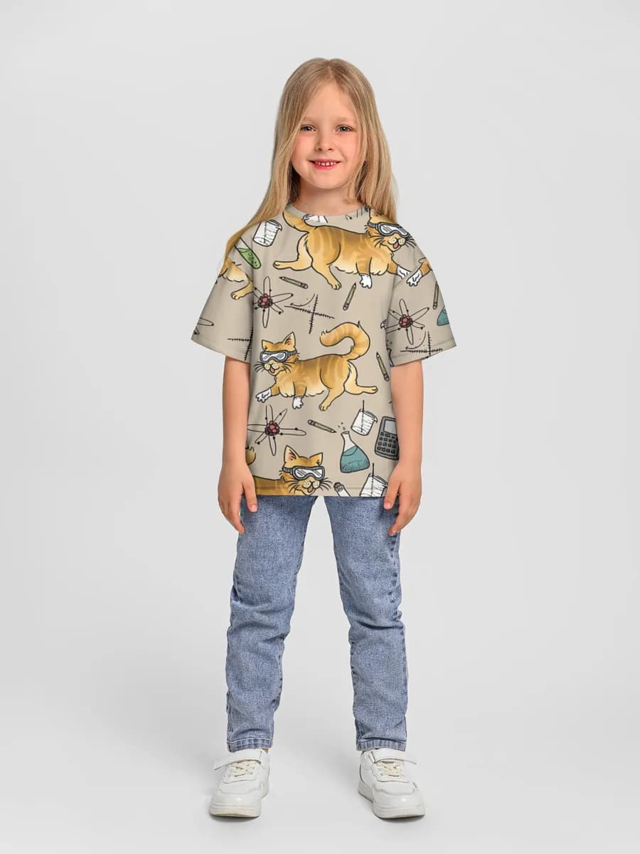 Camiseta Oversize de Algodón Niña