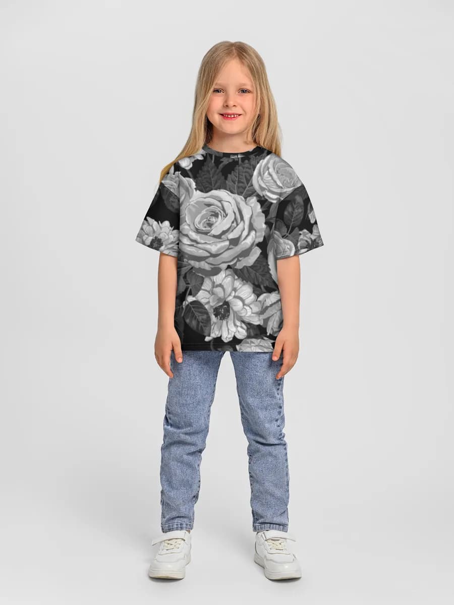 女の子 ビッグシルエット コットンTシャツ