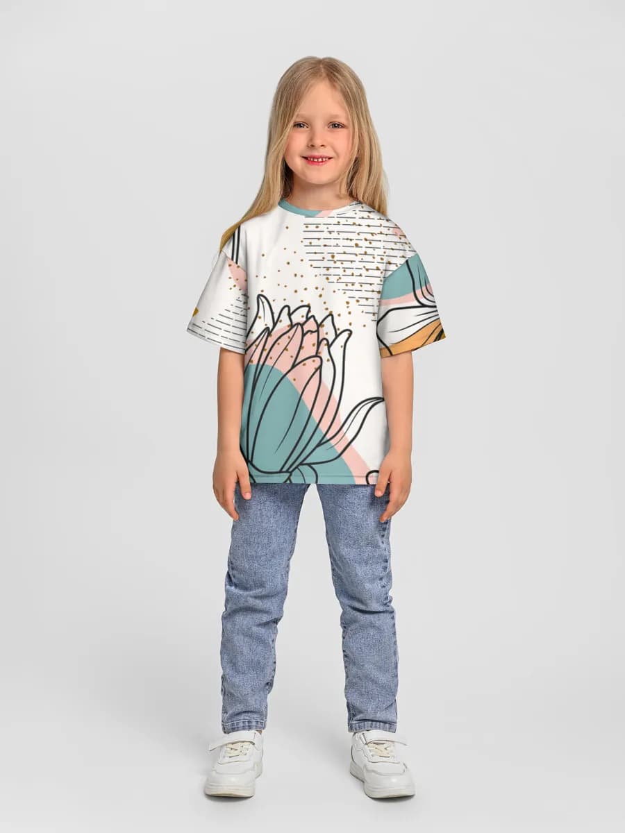 Oversized Baumwoll-T-Shirt Mädchen
