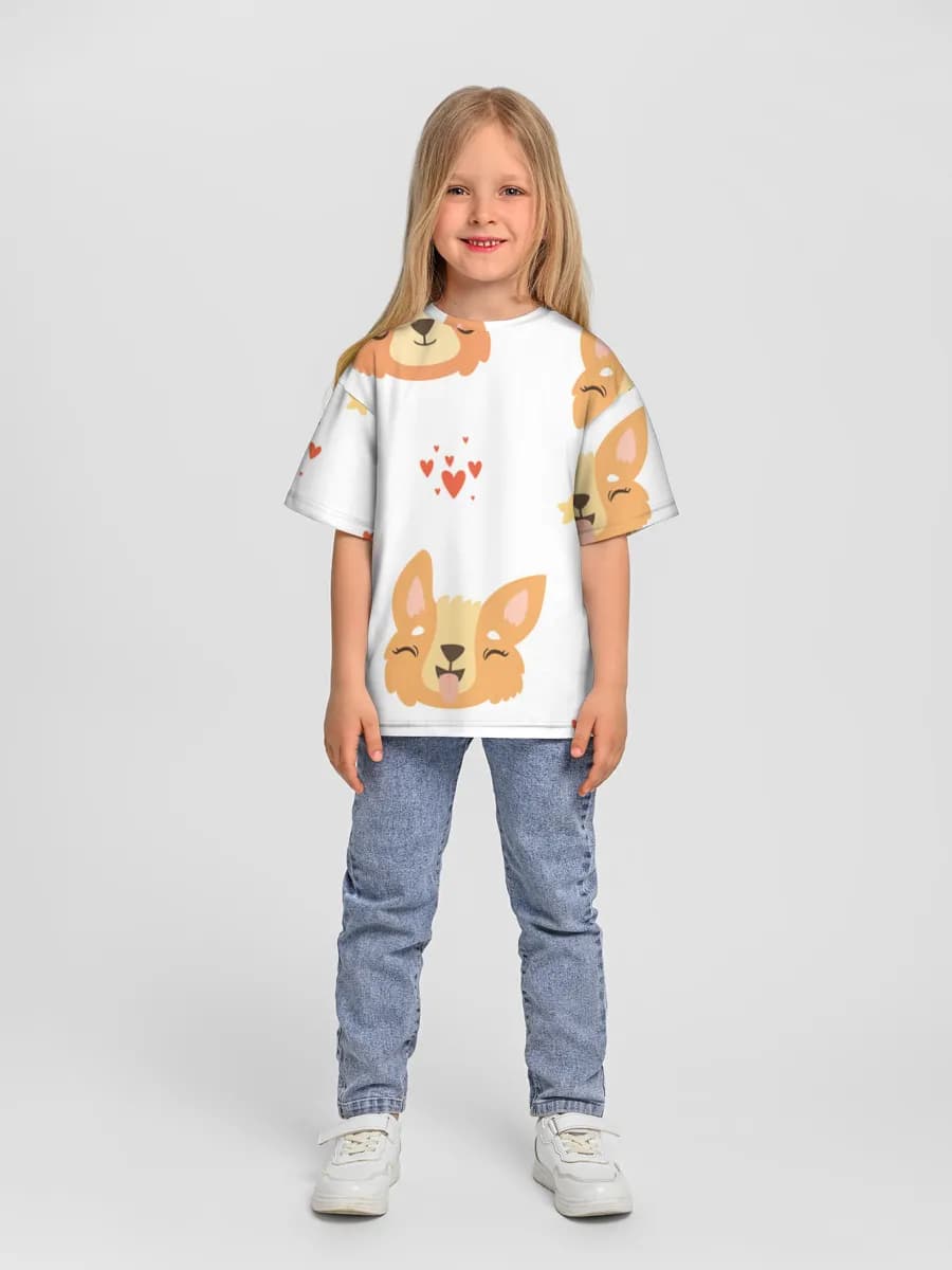 Oversized Baumwoll-T-Shirt Mädchen