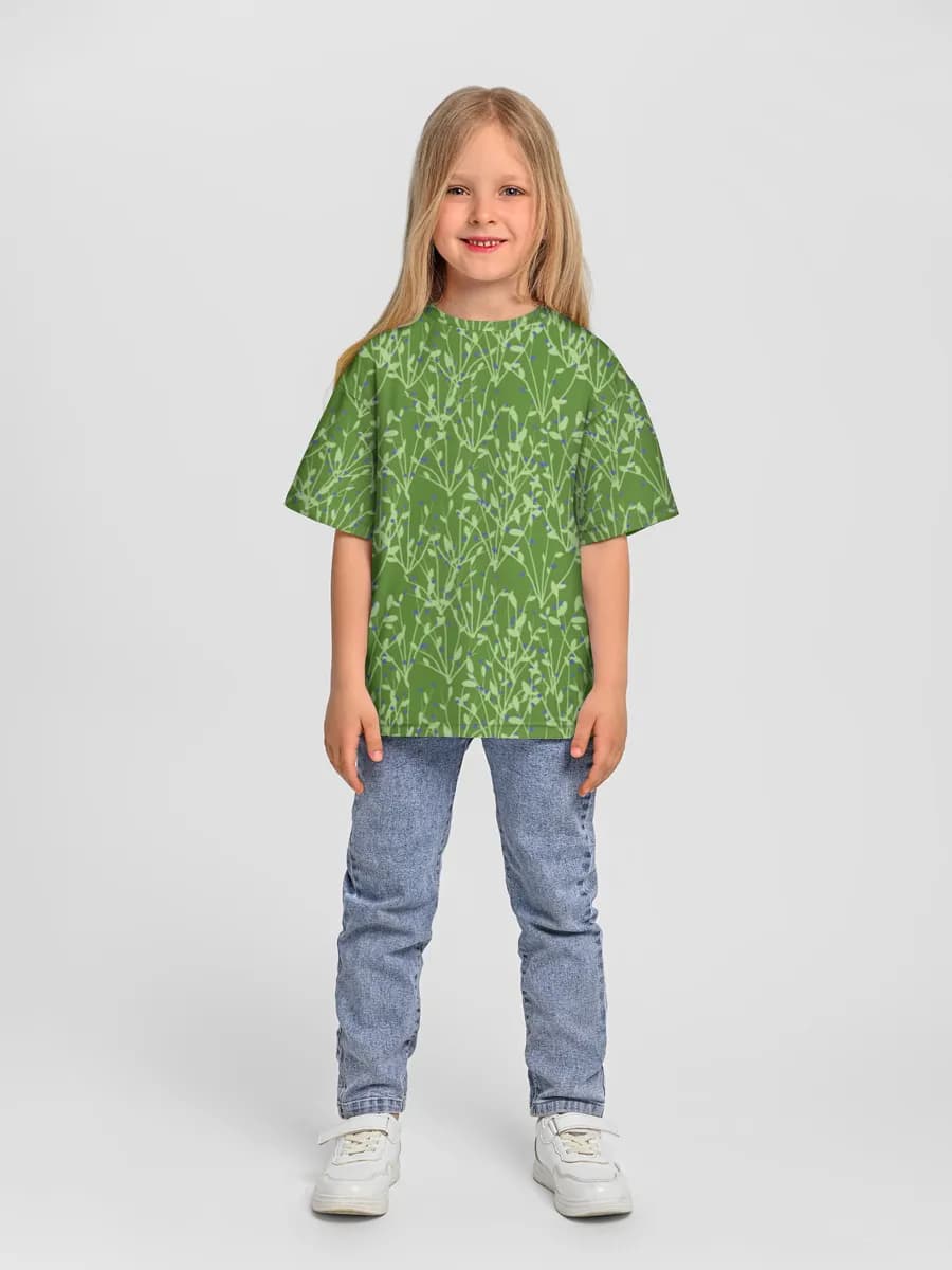 Girls' oversized cotton T-shirt
