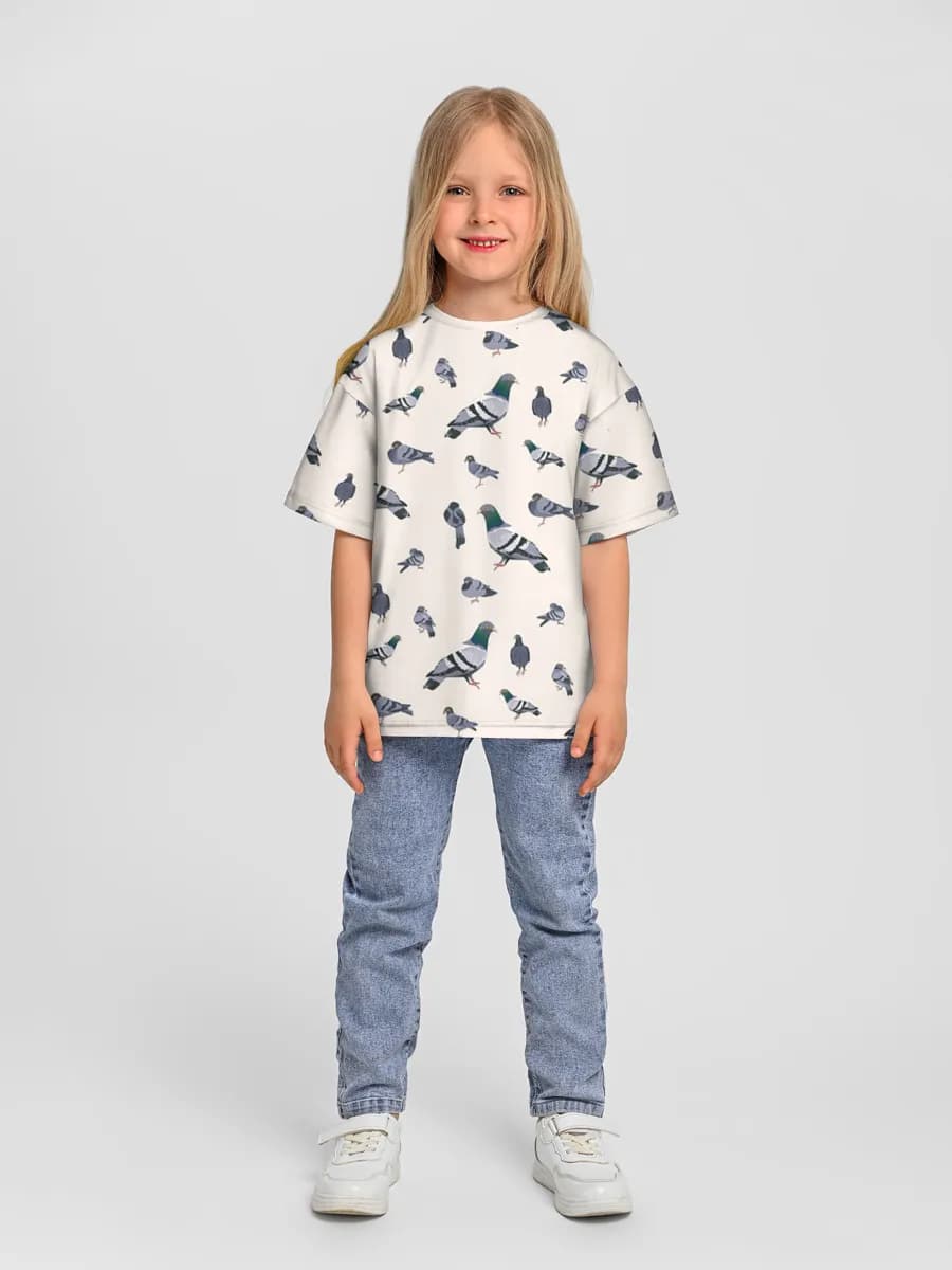 Camiseta Oversize de Algodón Niña