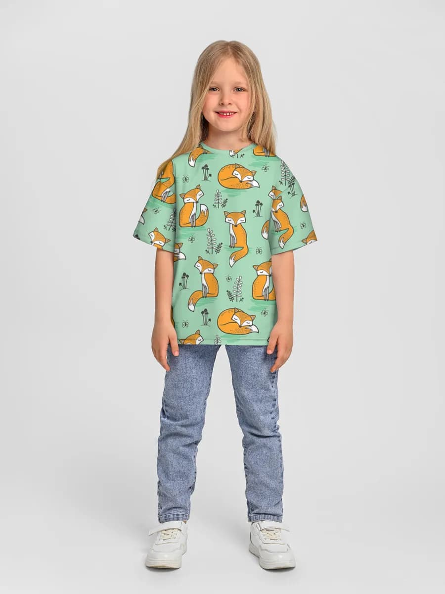 Camiseta Oversize de Algodón Niña
