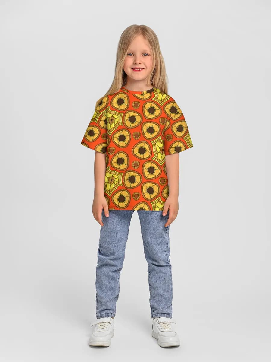 Girls' oversized cotton T-shirt