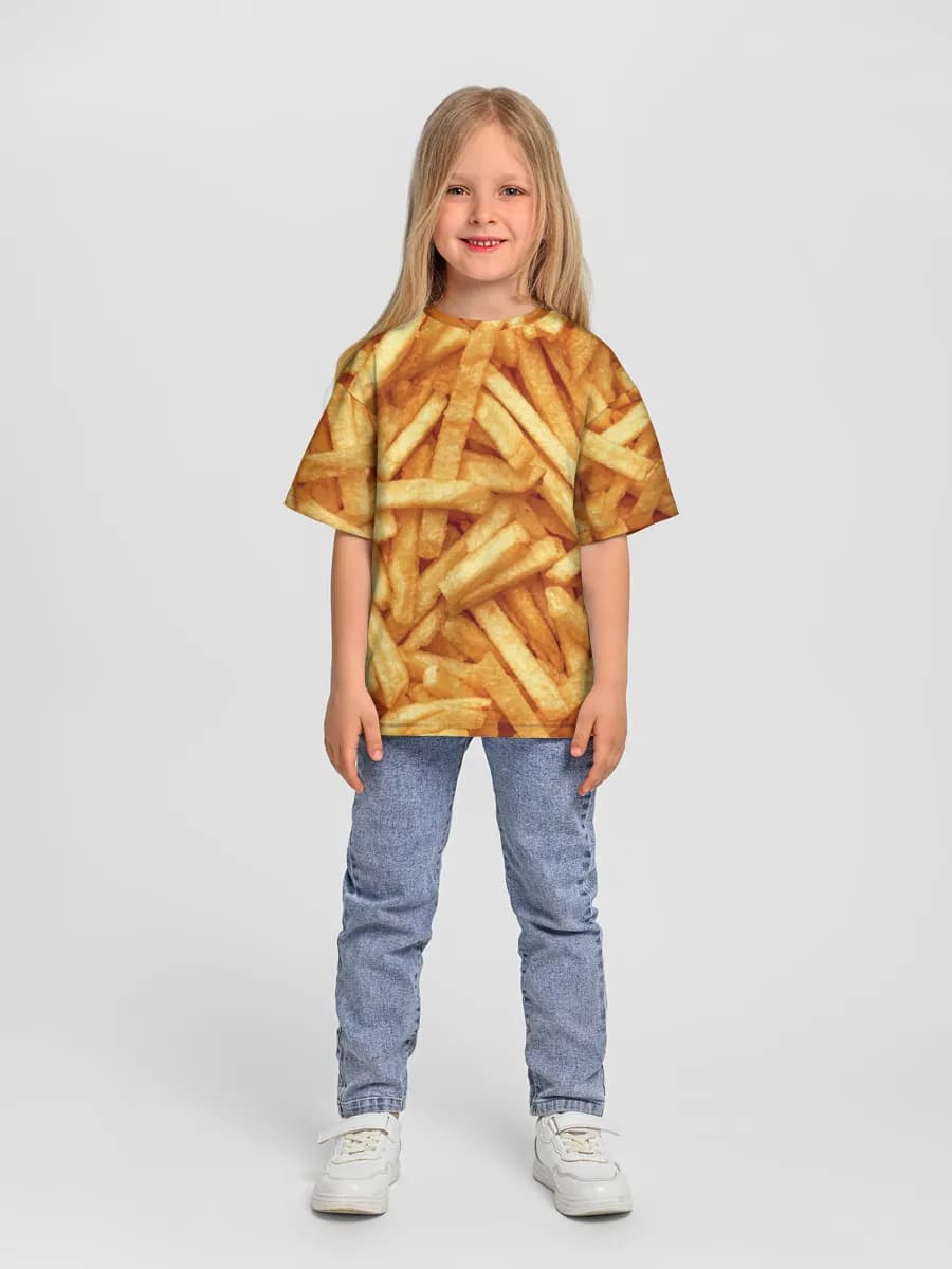女の子 ビッグシルエット コットンTシャツ