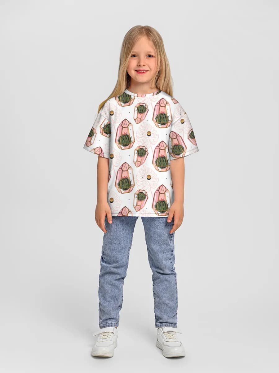 Camiseta Oversize de Algodón Niña
