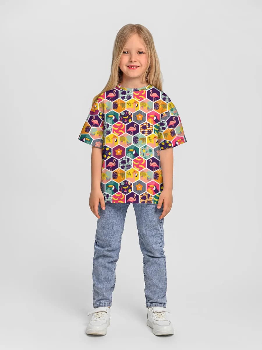 Camiseta Oversize de Algodón Niña