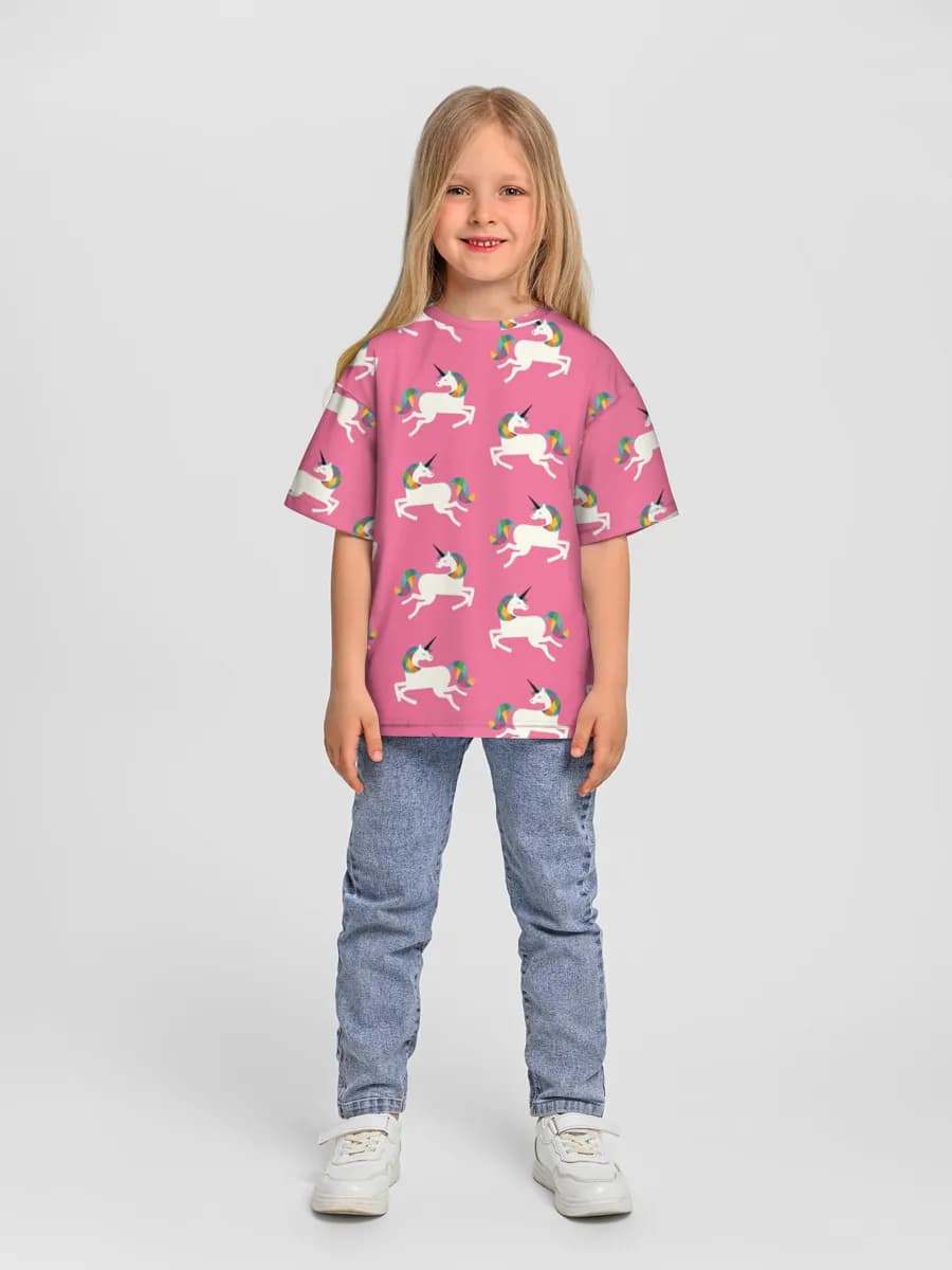 Camiseta Oversize de Algodón Niña
