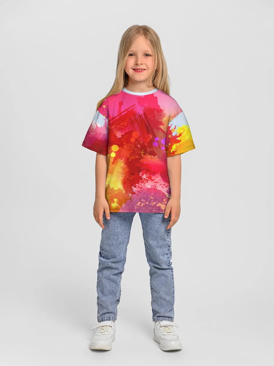 Oversized Baumwoll-T-Shirt Mädchen