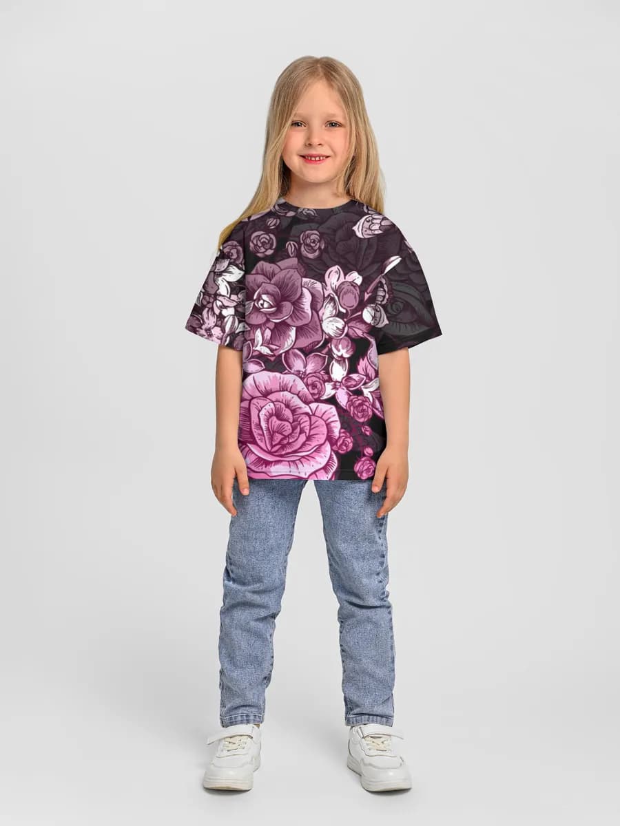 Oversized Baumwoll-T-Shirt Mädchen