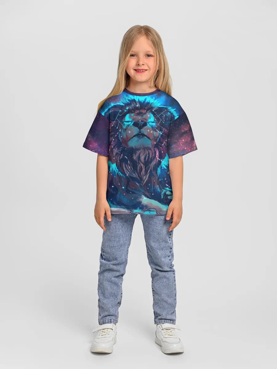 Girls' oversized cotton T-shirt