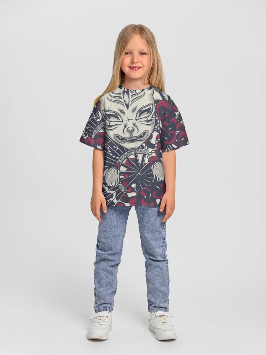 Camiseta Oversize de Algodón Niña