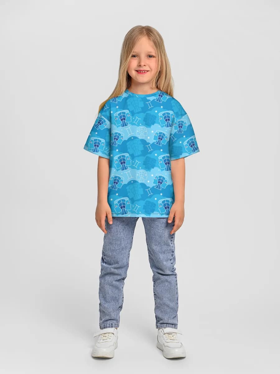 Girls' oversized cotton T-shirt