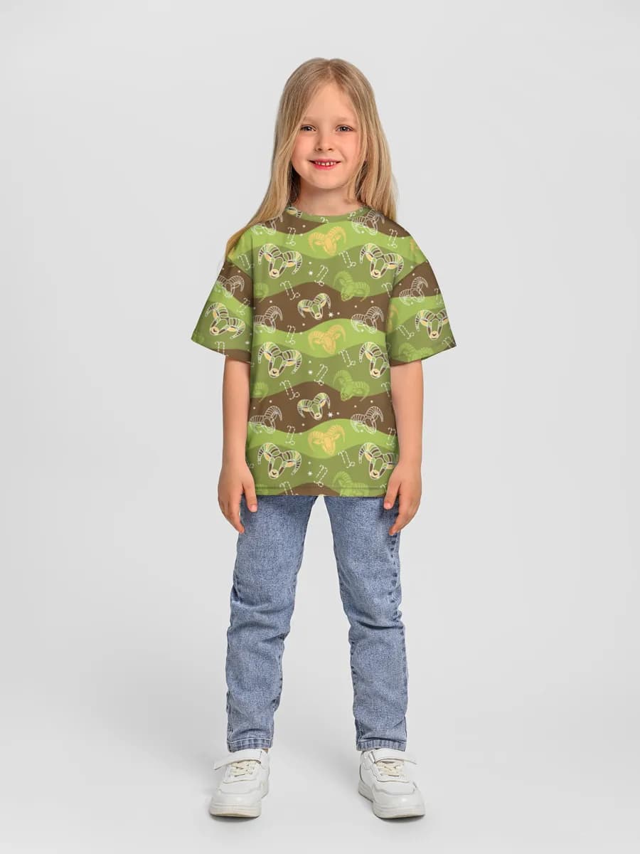Girls' oversized cotton T-shirt