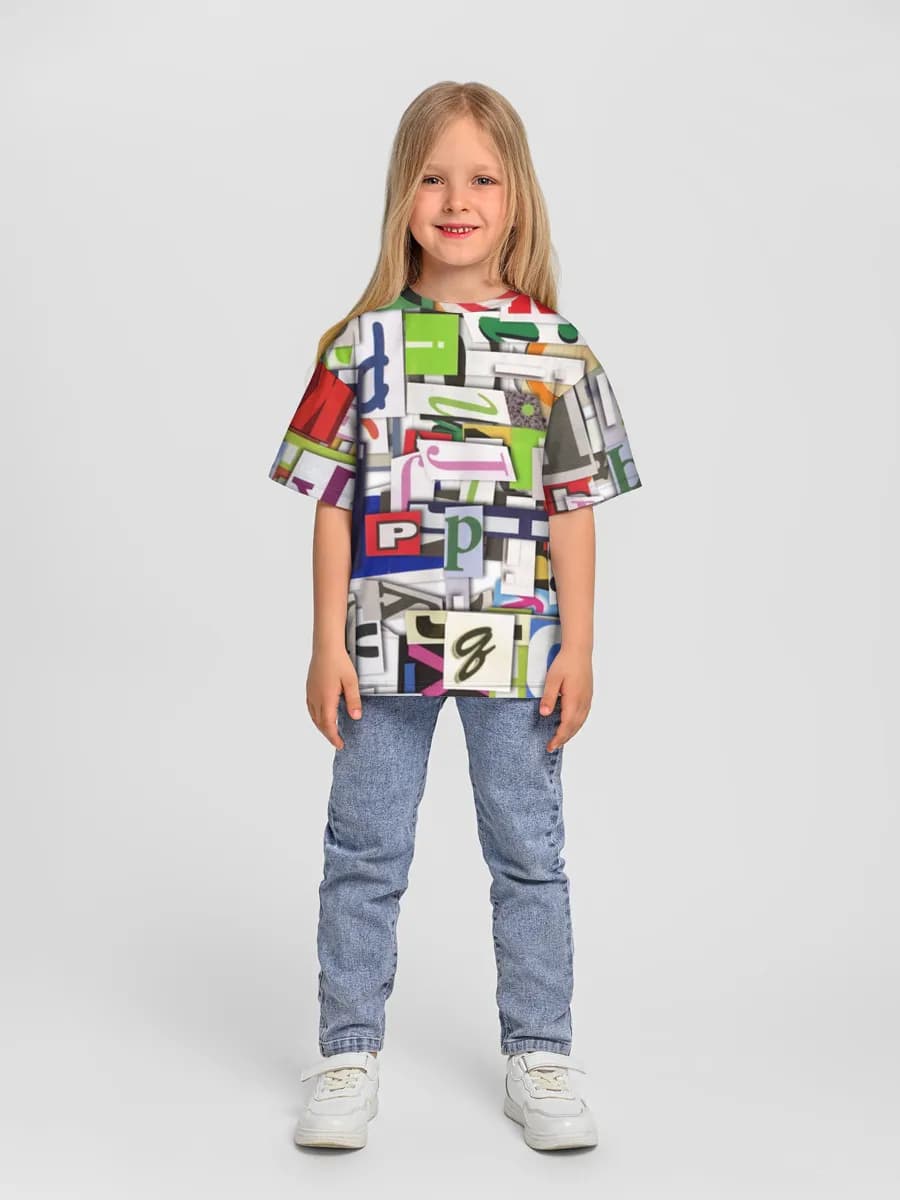 Oversized Baumwoll-T-Shirt Mädchen