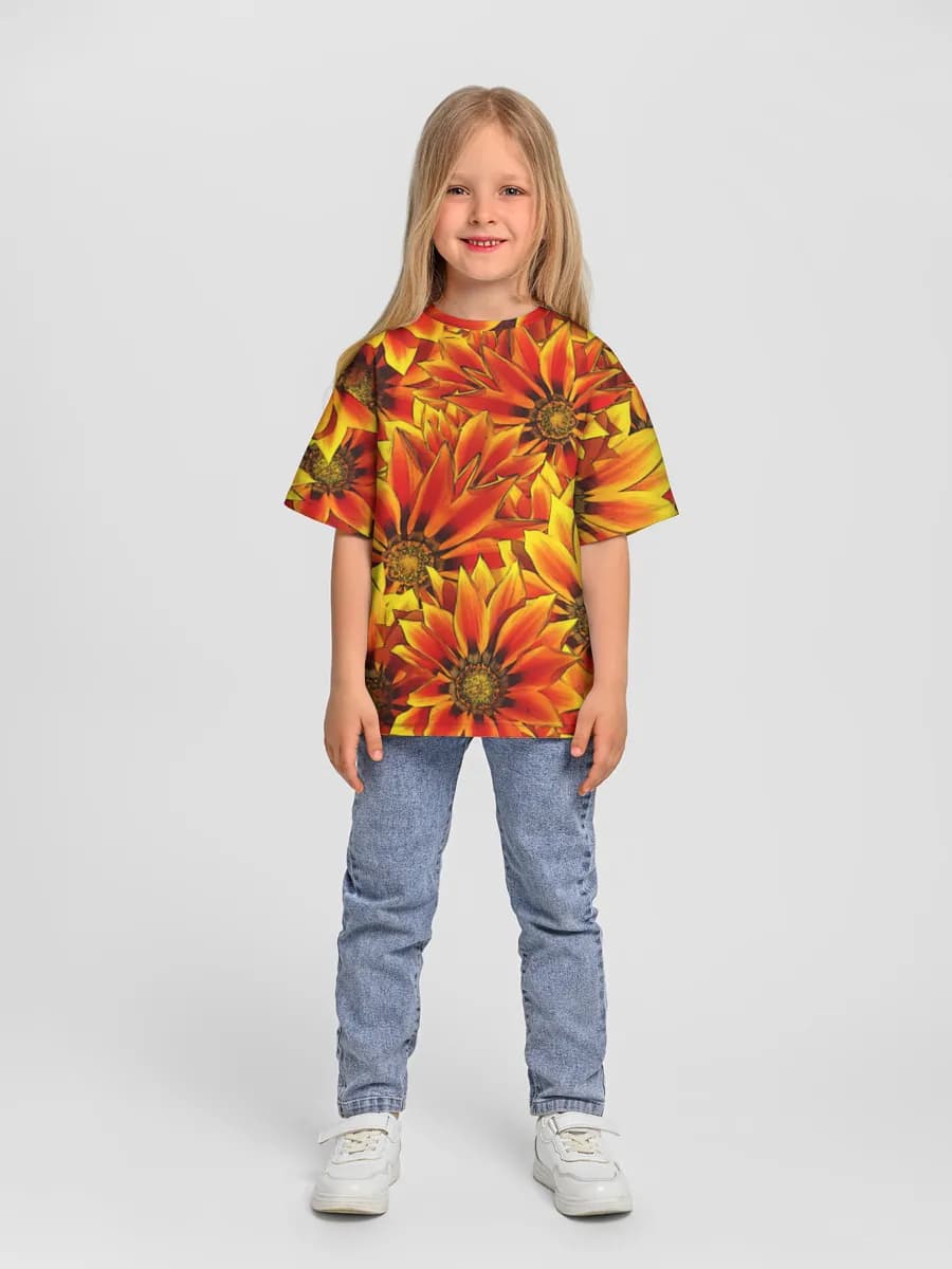 Oversized Baumwoll-T-Shirt Mädchen