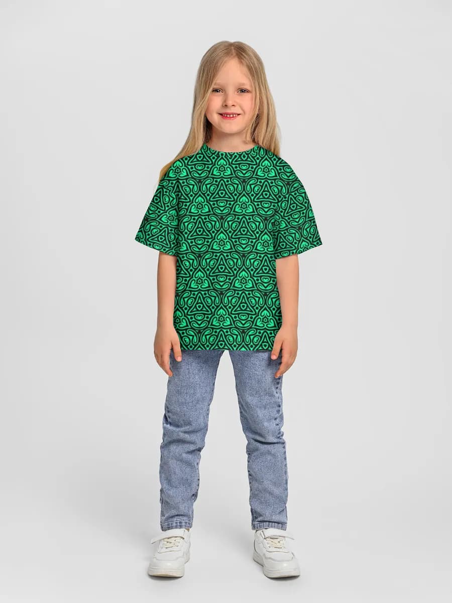 Girls' oversized cotton T-shirt