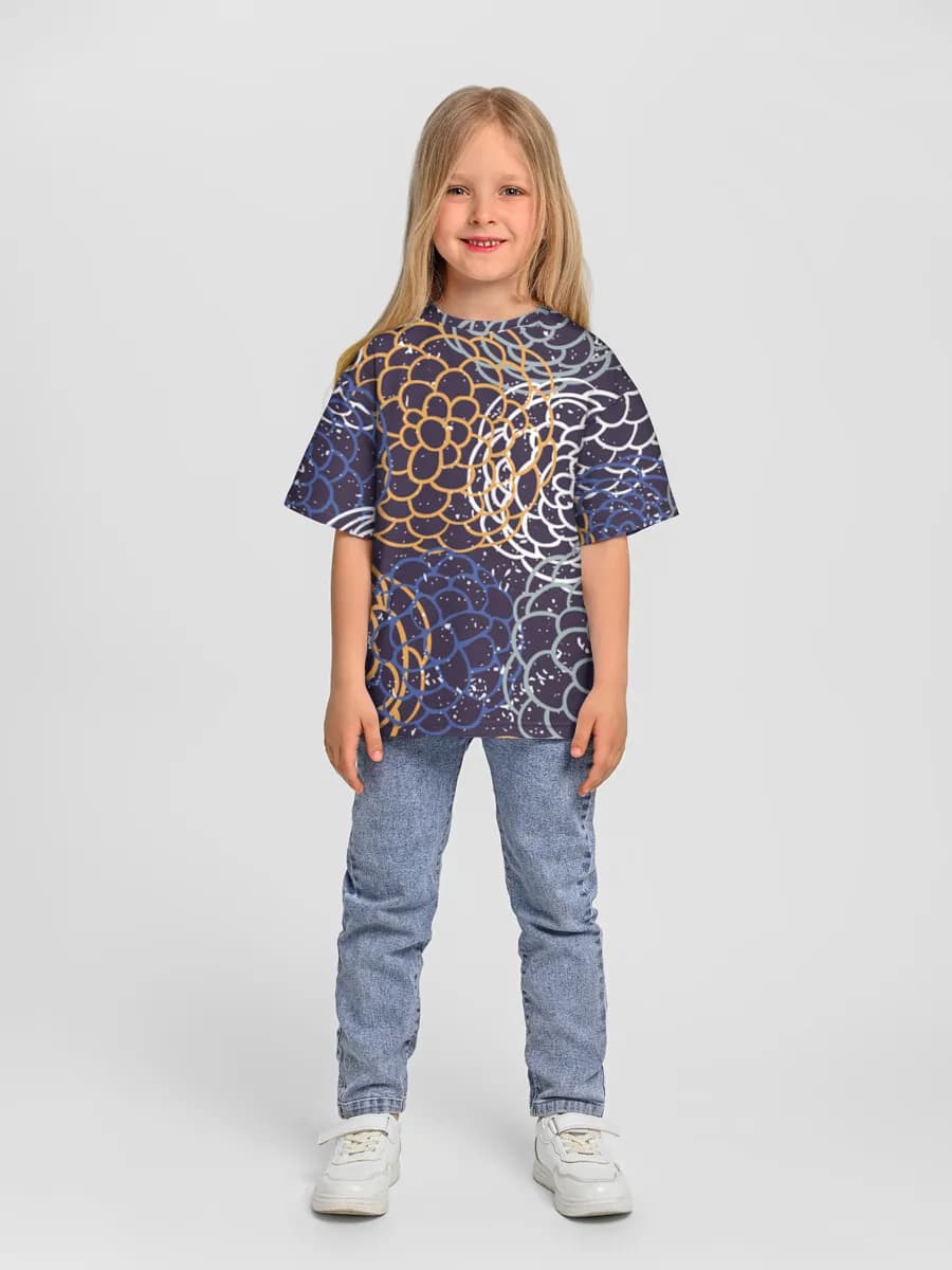 女の子 ビッグシルエット コットンTシャツ