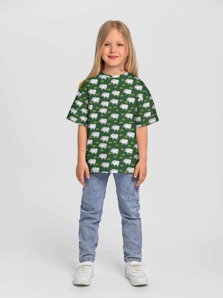 Oversized Baumwoll-T-Shirt Mädchen