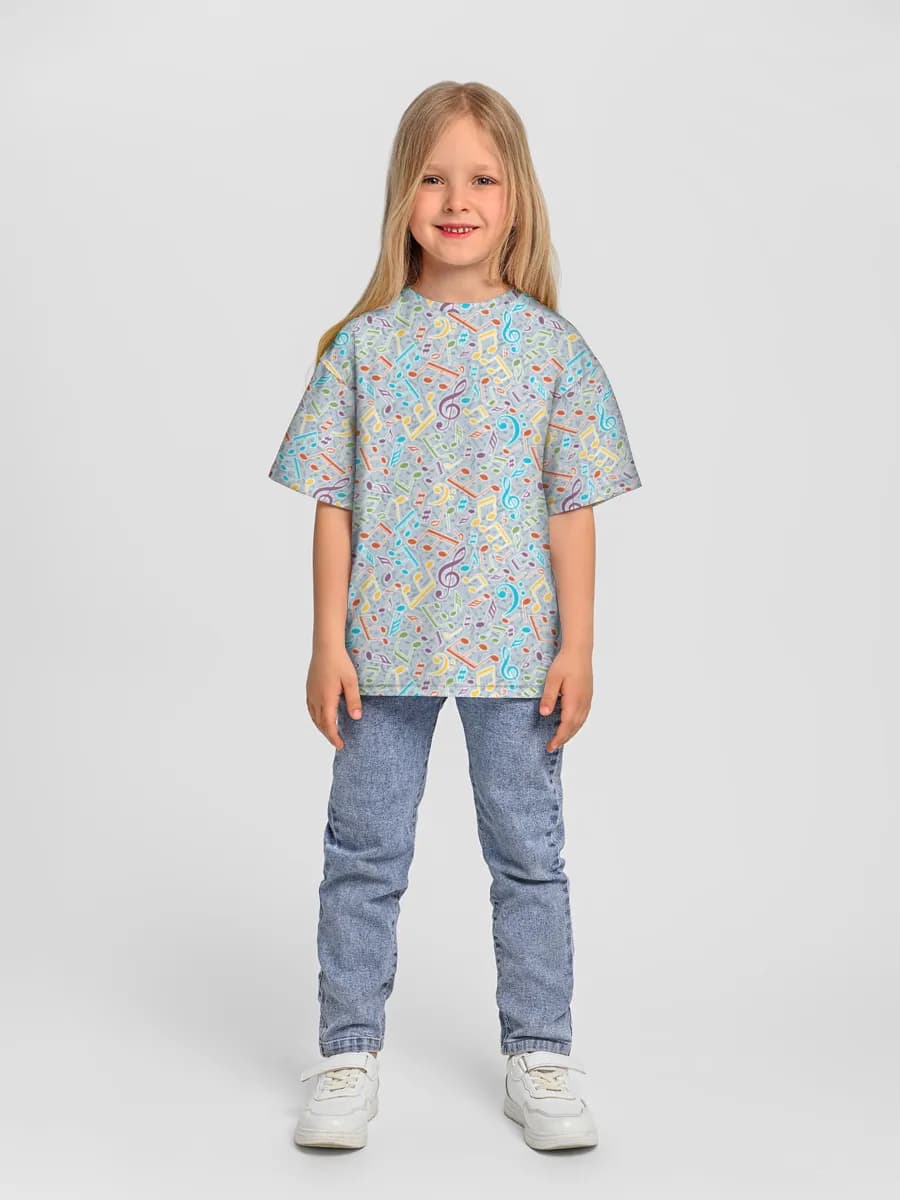 Oversized Baumwoll-T-Shirt Mädchen