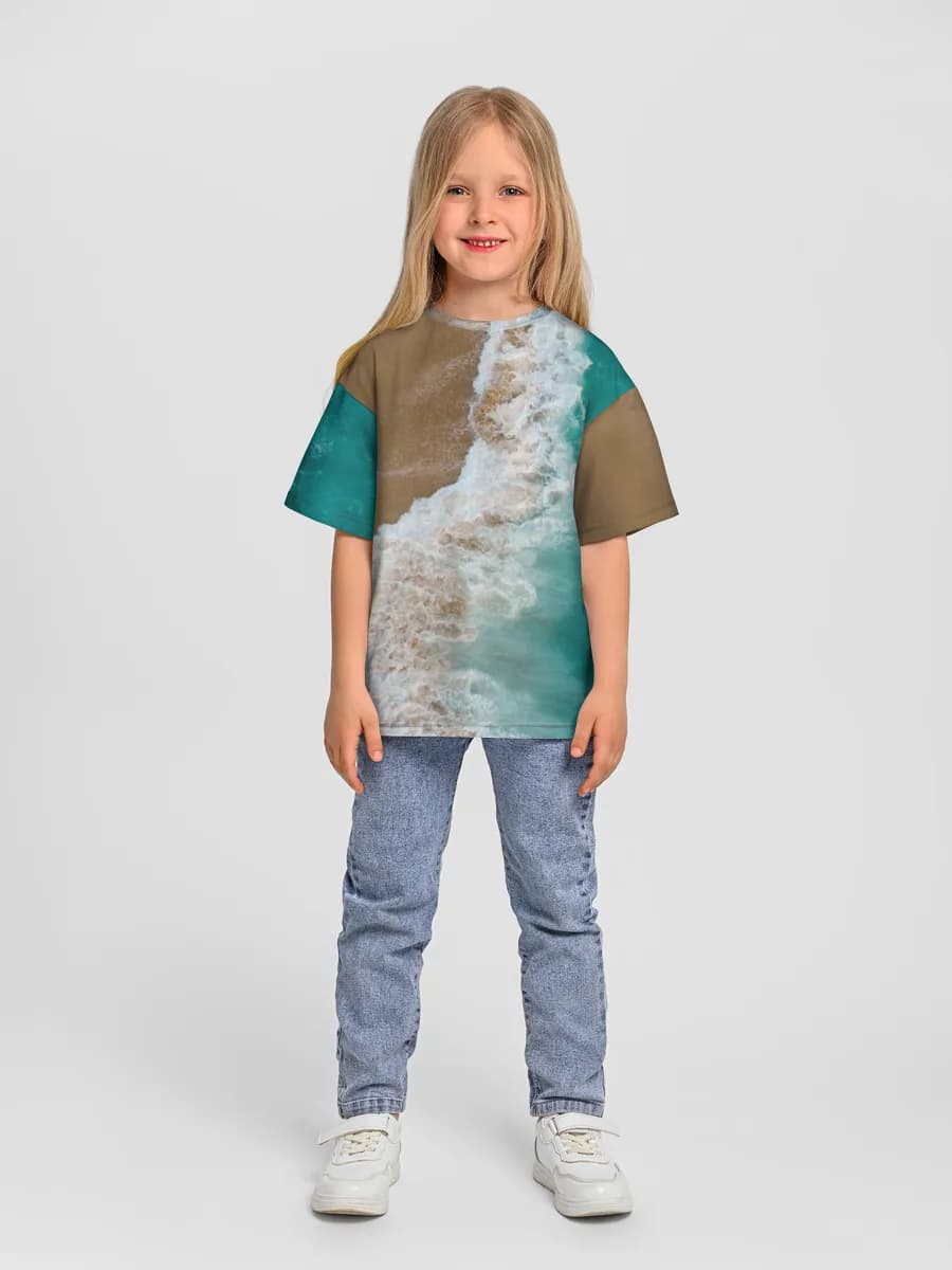 Oversized Baumwoll-T-Shirt Mädchen