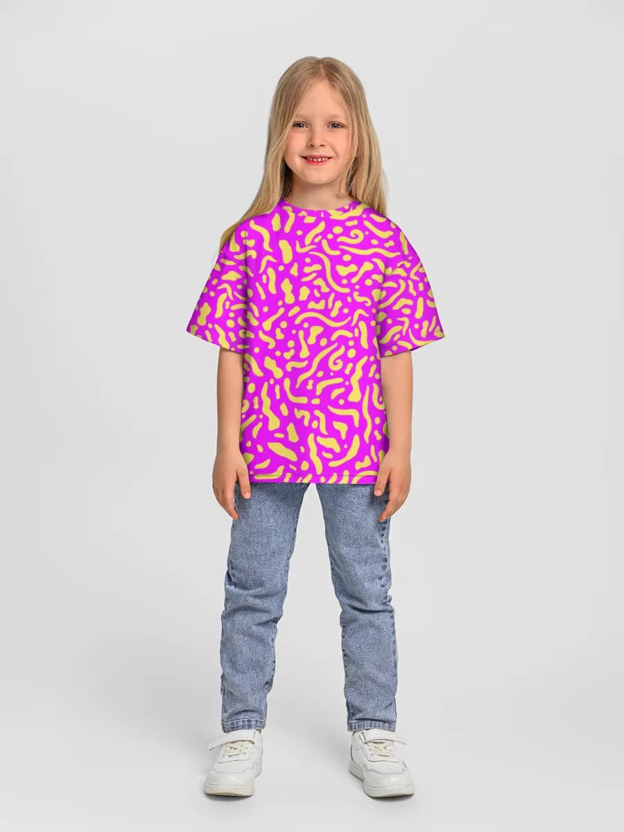 Girls' oversized cotton T-shirt