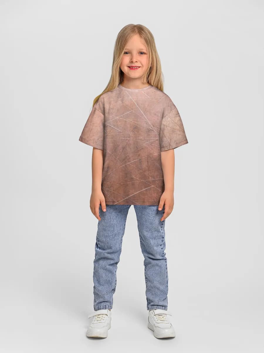 Girls' oversized cotton T-shirt