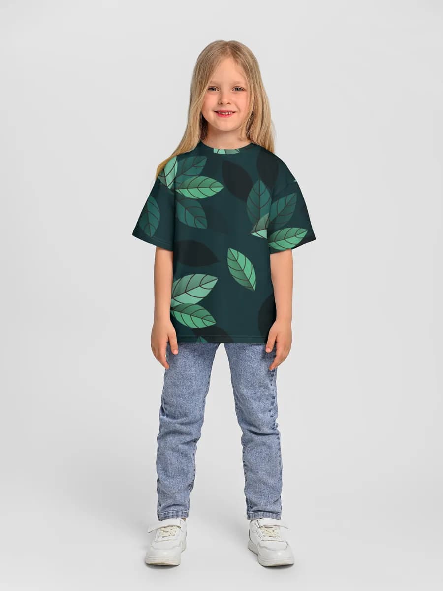 女の子 ビッグシルエット コットンTシャツ