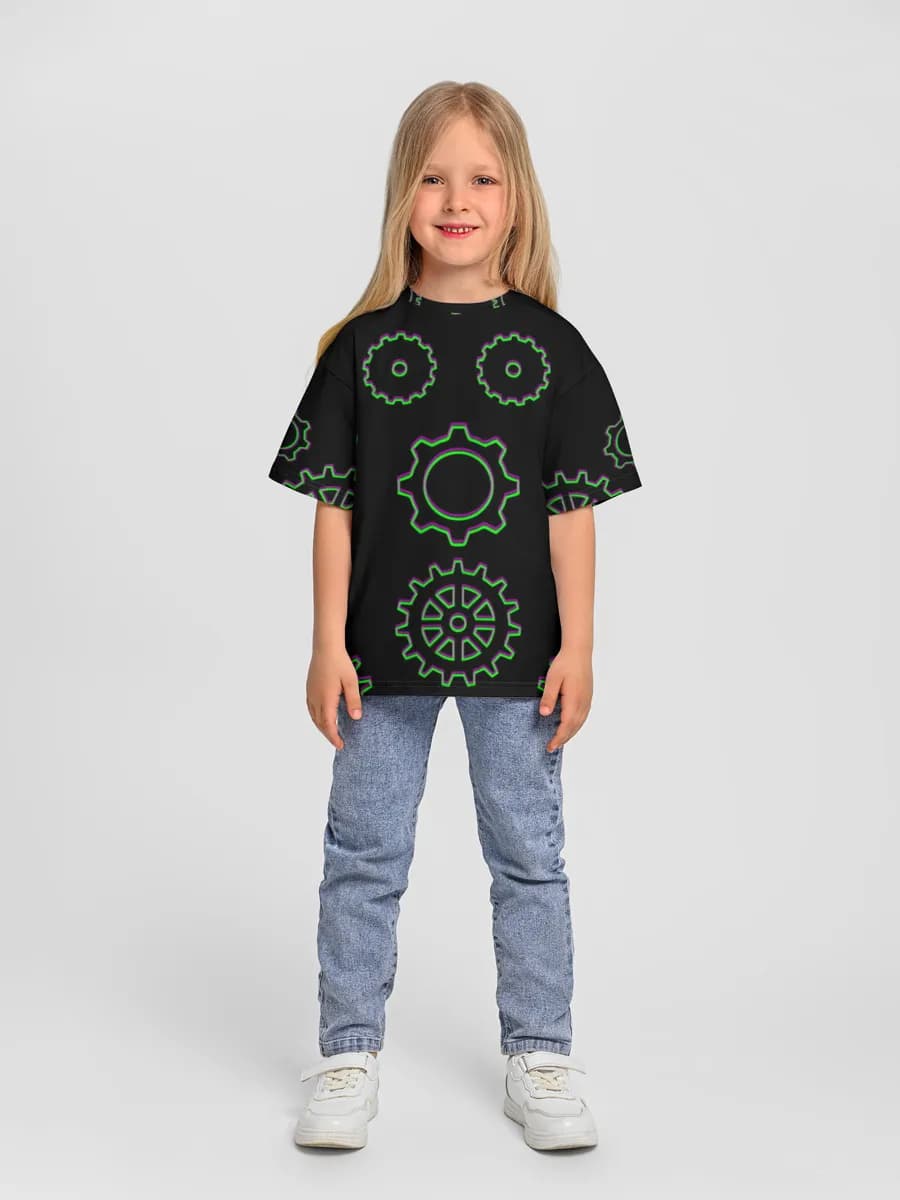 Oversized Baumwoll-T-Shirt Mädchen