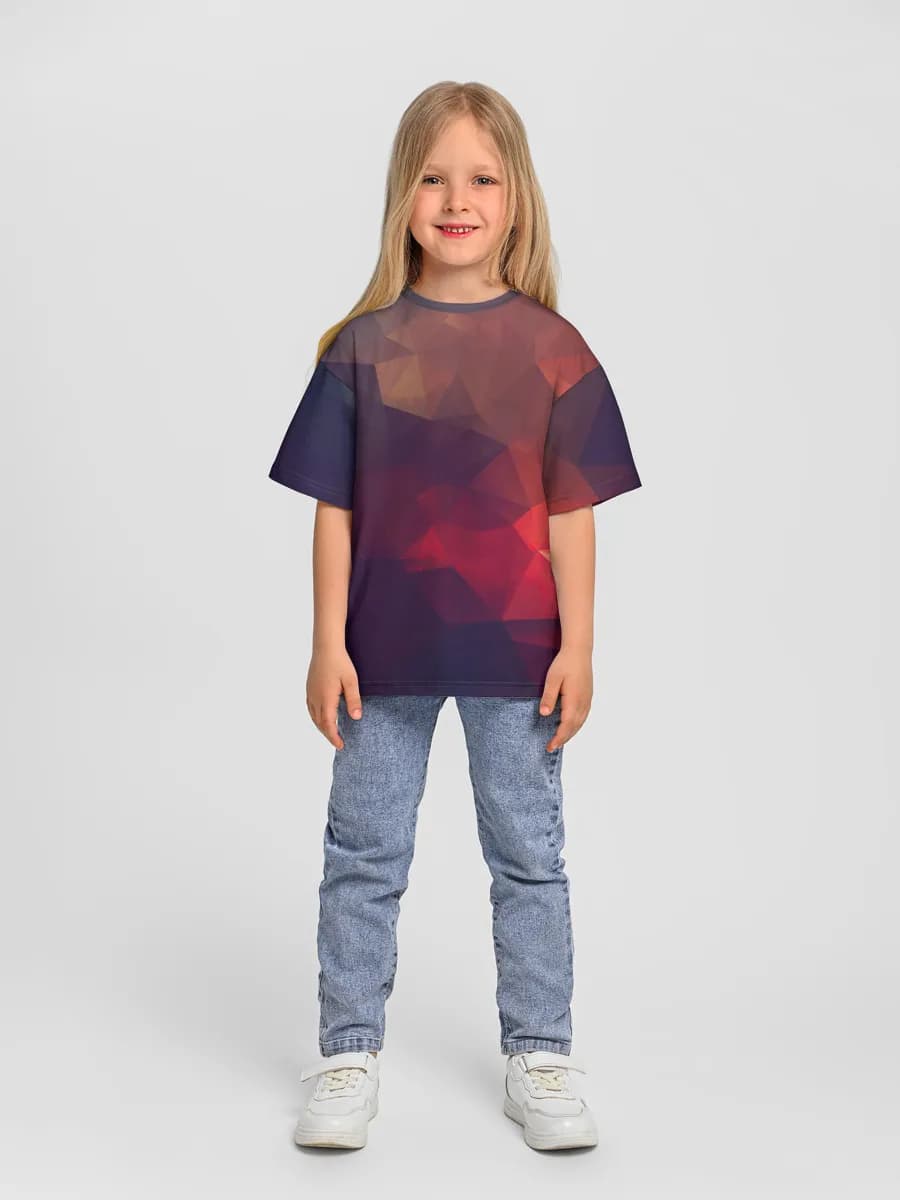 Girls' oversized cotton T-shirt