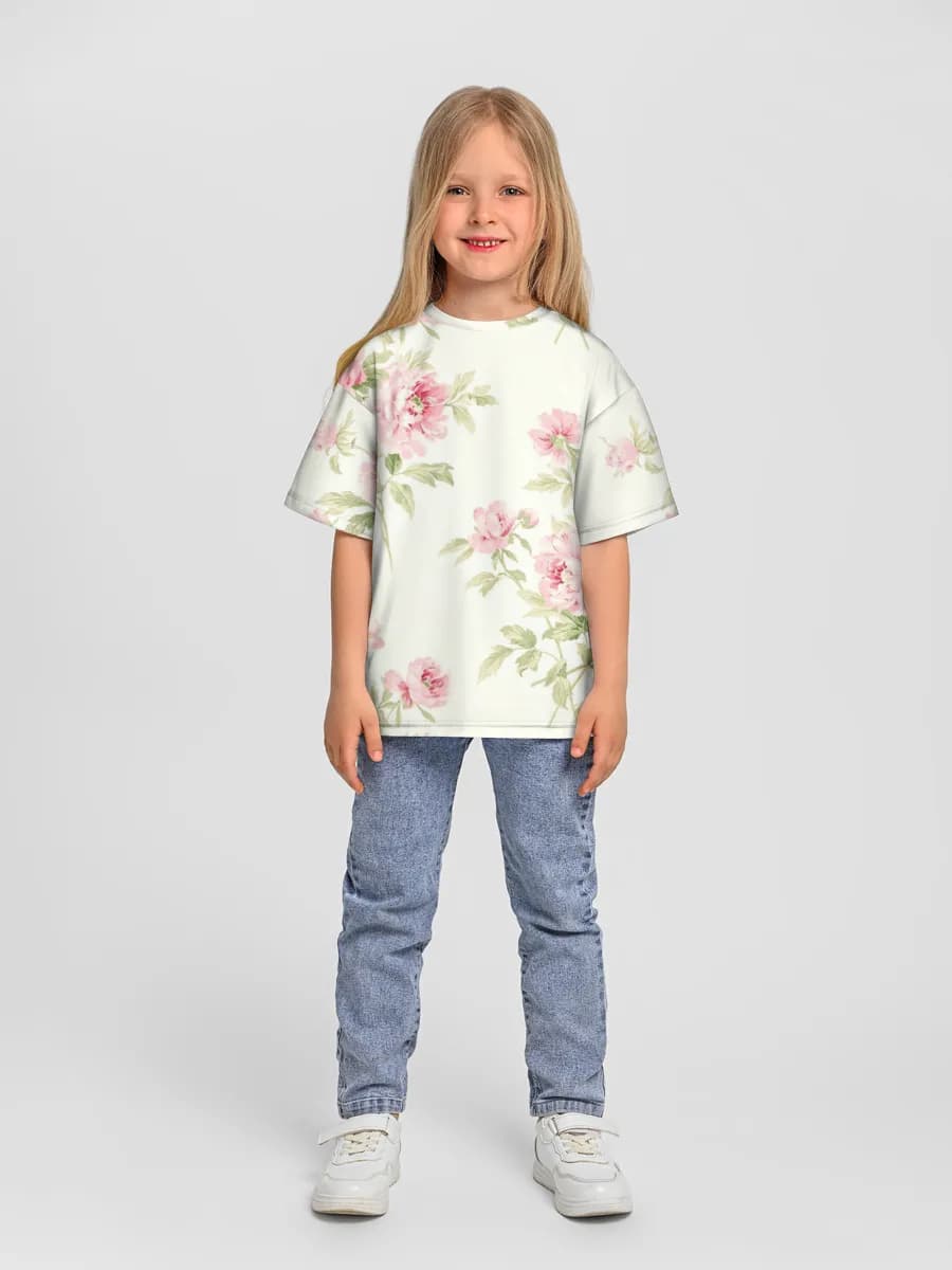 Camiseta Oversize de Algodón Niña
