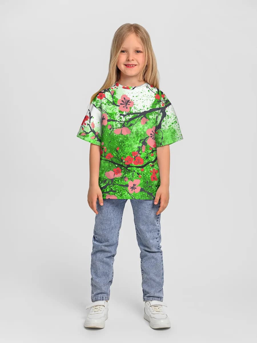 Oversized Baumwoll-T-Shirt Mädchen