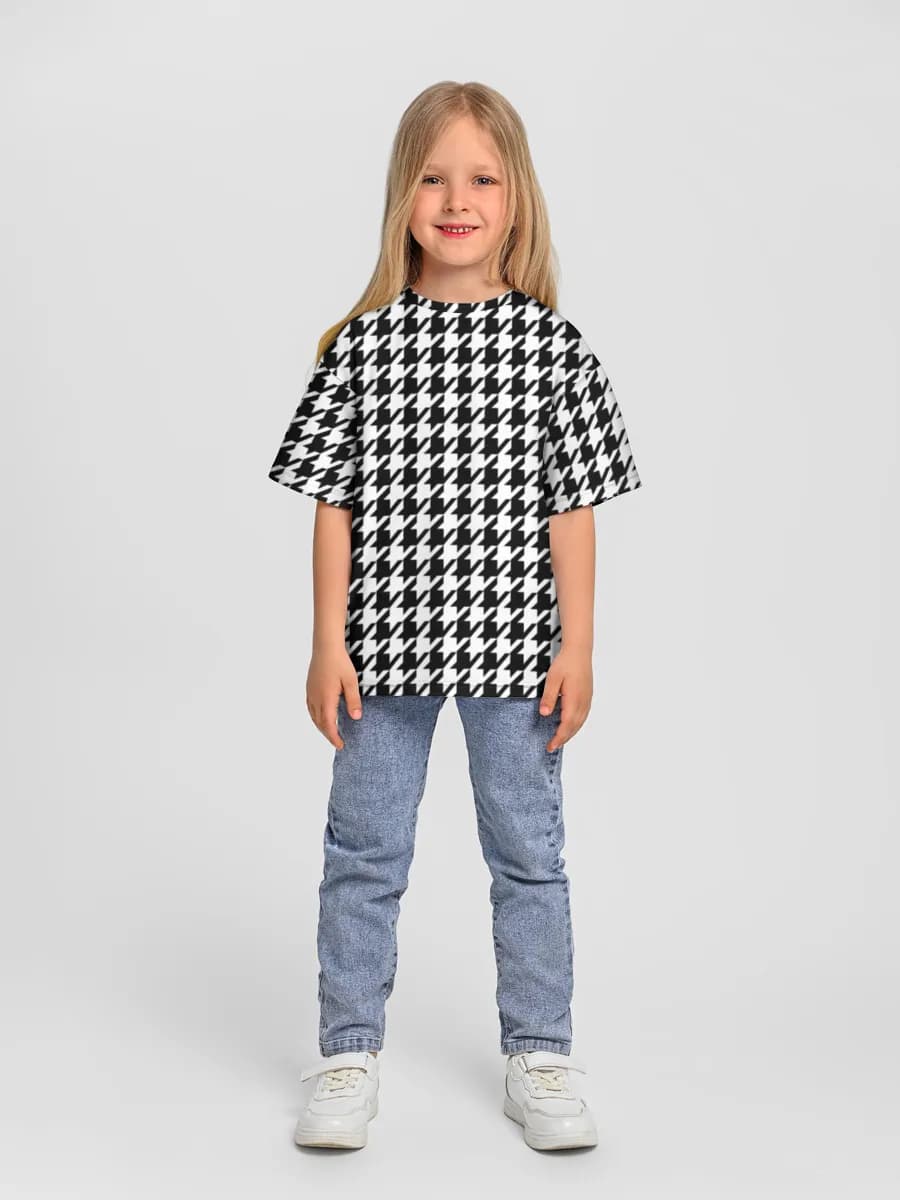 Girls' oversized cotton T-shirt