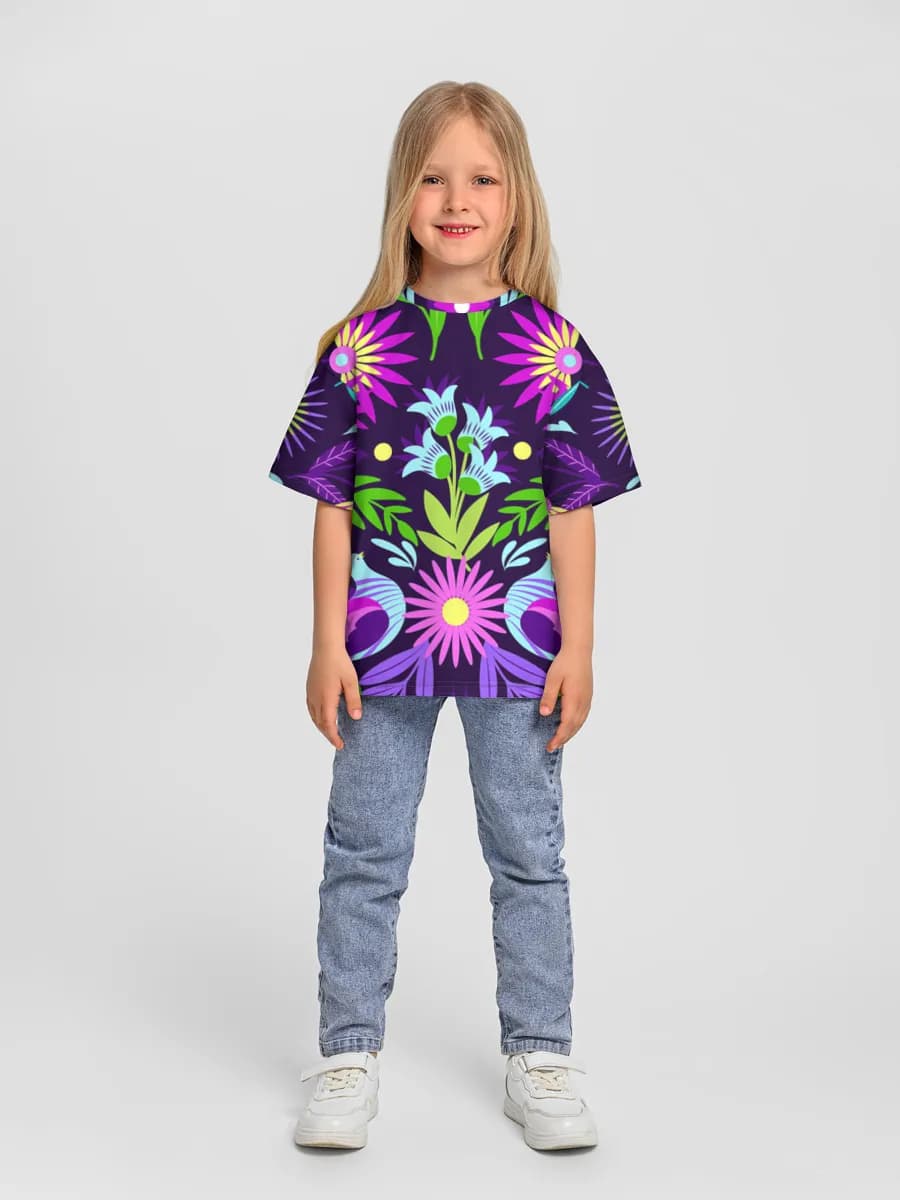 Oversized Baumwoll-T-Shirt Mädchen