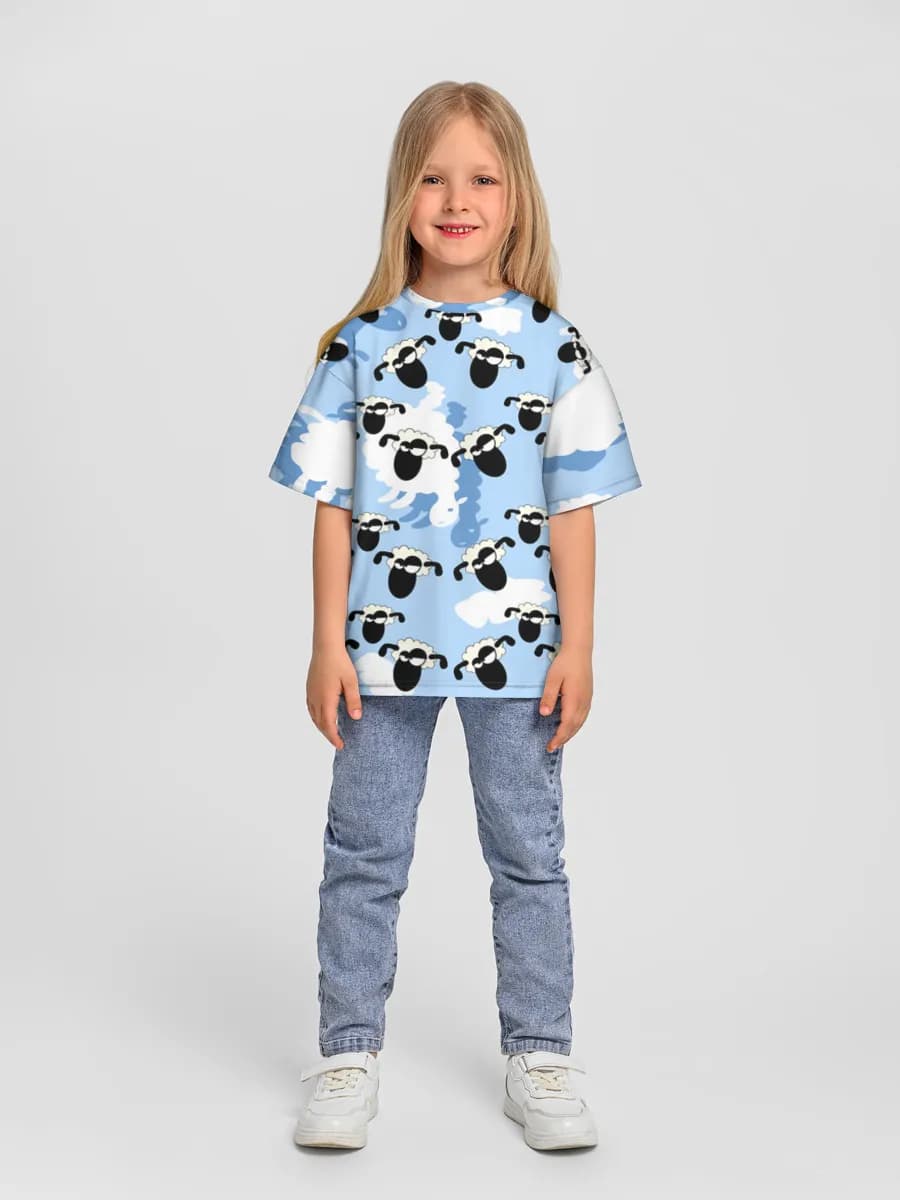 Oversized Baumwoll-T-Shirt Mädchen