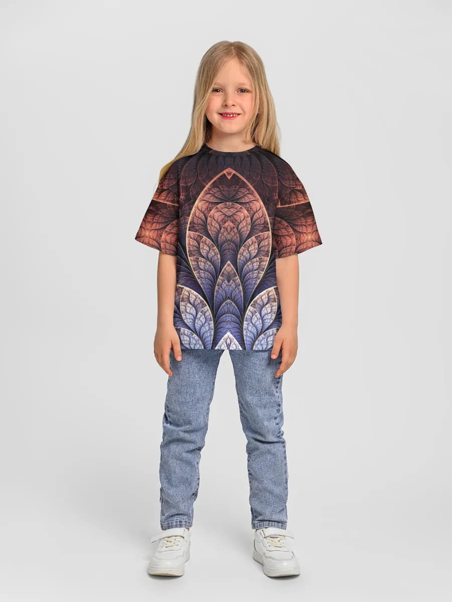 Girls' oversized cotton T-shirt