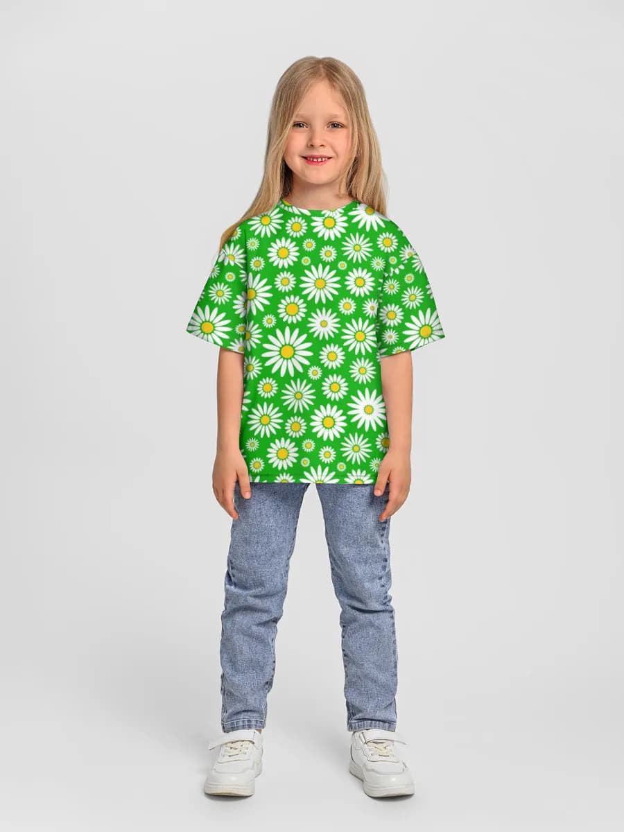 Girls' oversized cotton T-shirt