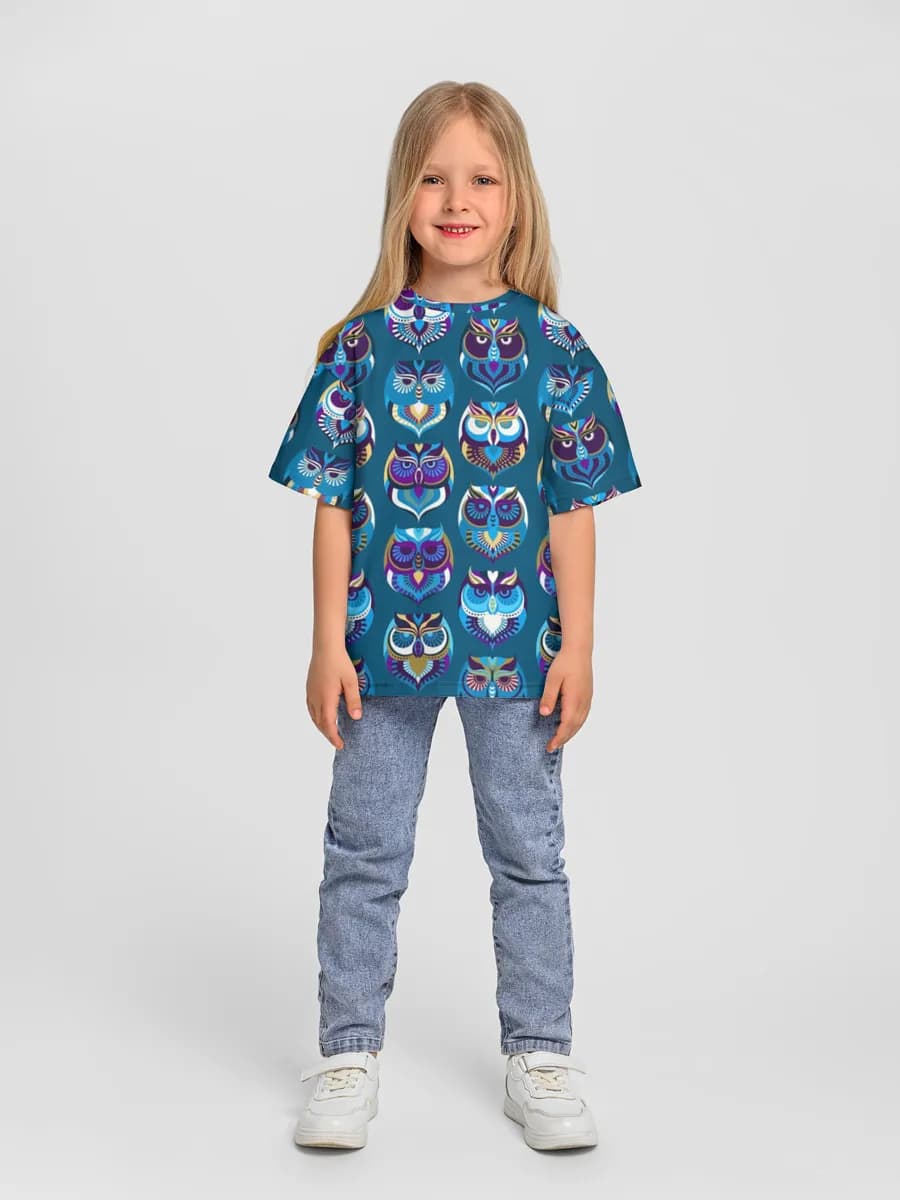 Oversized Baumwoll-T-Shirt Mädchen