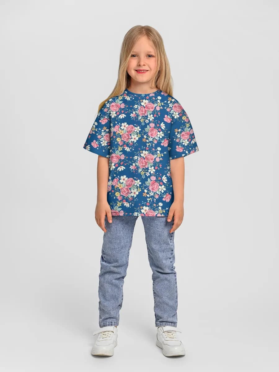 Camiseta Oversize de Algodón Niña