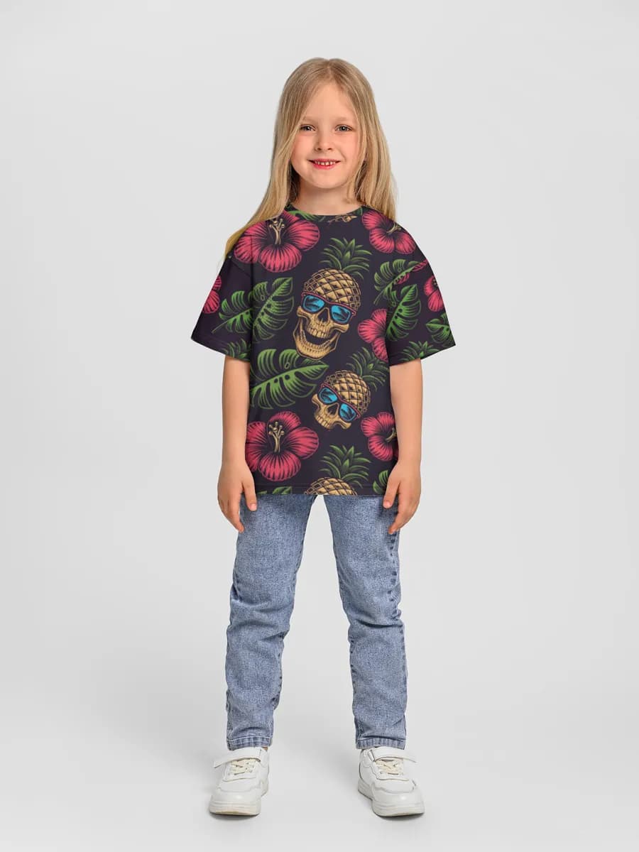 Oversized Baumwoll-T-Shirt Mädchen