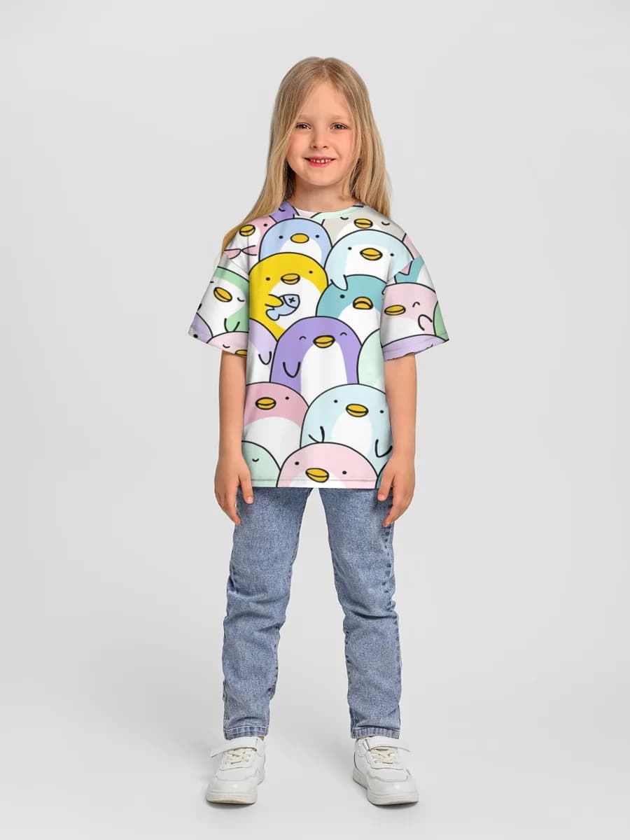 Camiseta Oversize de Algodón Niña