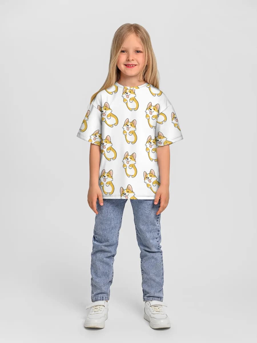 Oversized Baumwoll-T-Shirt Mädchen