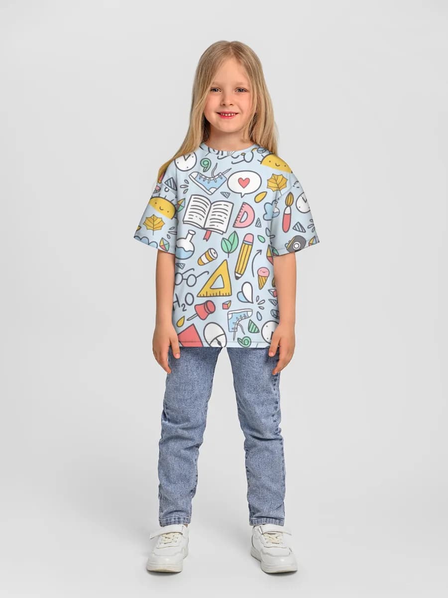 Oversized Baumwoll-T-Shirt Mädchen
