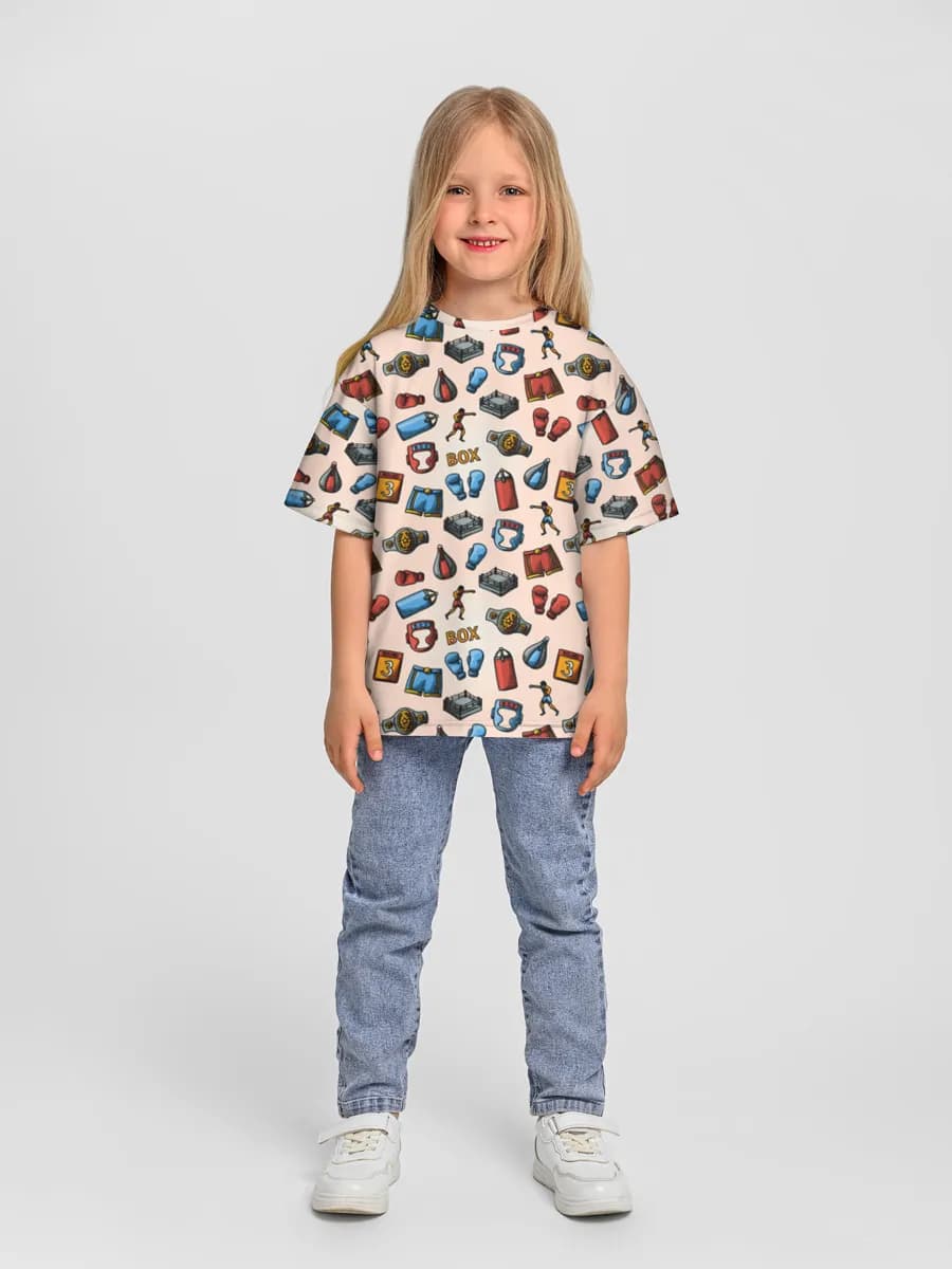 女の子 ビッグシルエット コットンTシャツ